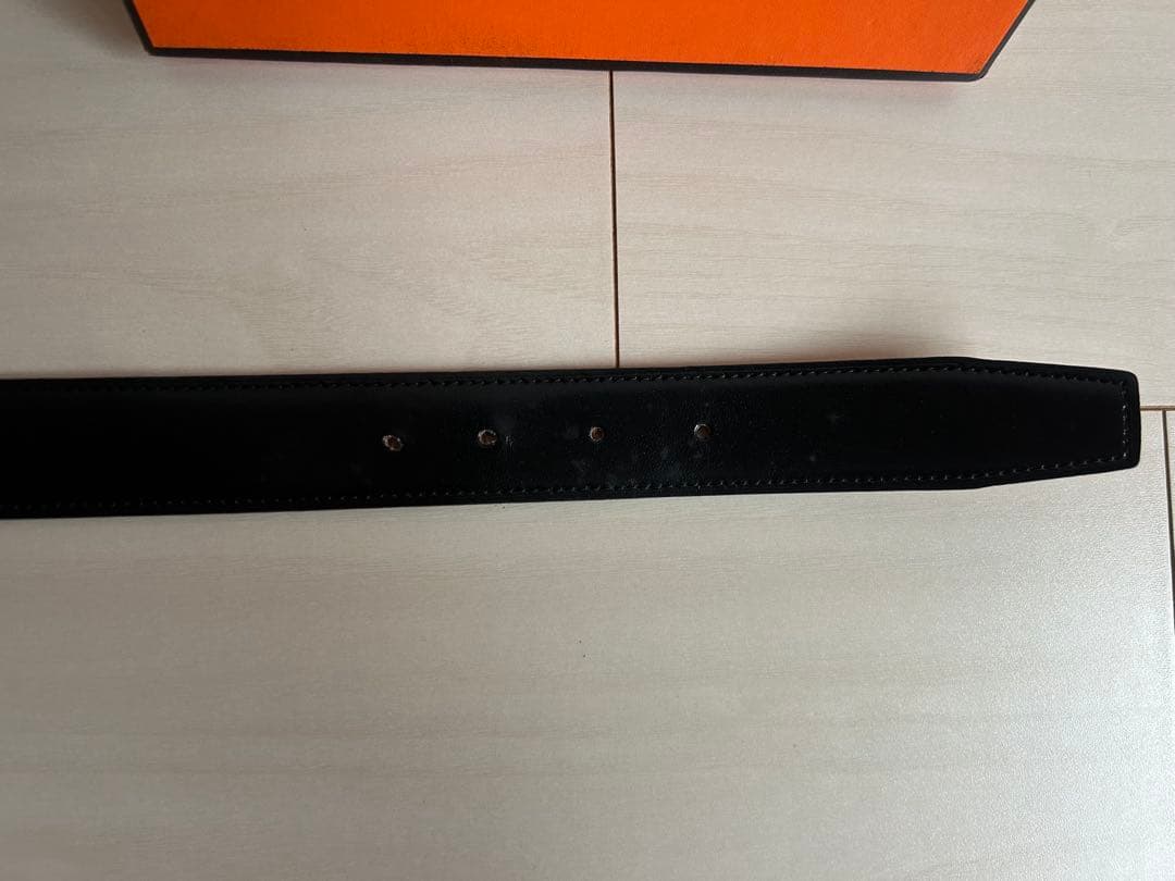 【お値下げ中】HERMES レザー ベルト ブラック（85cm）