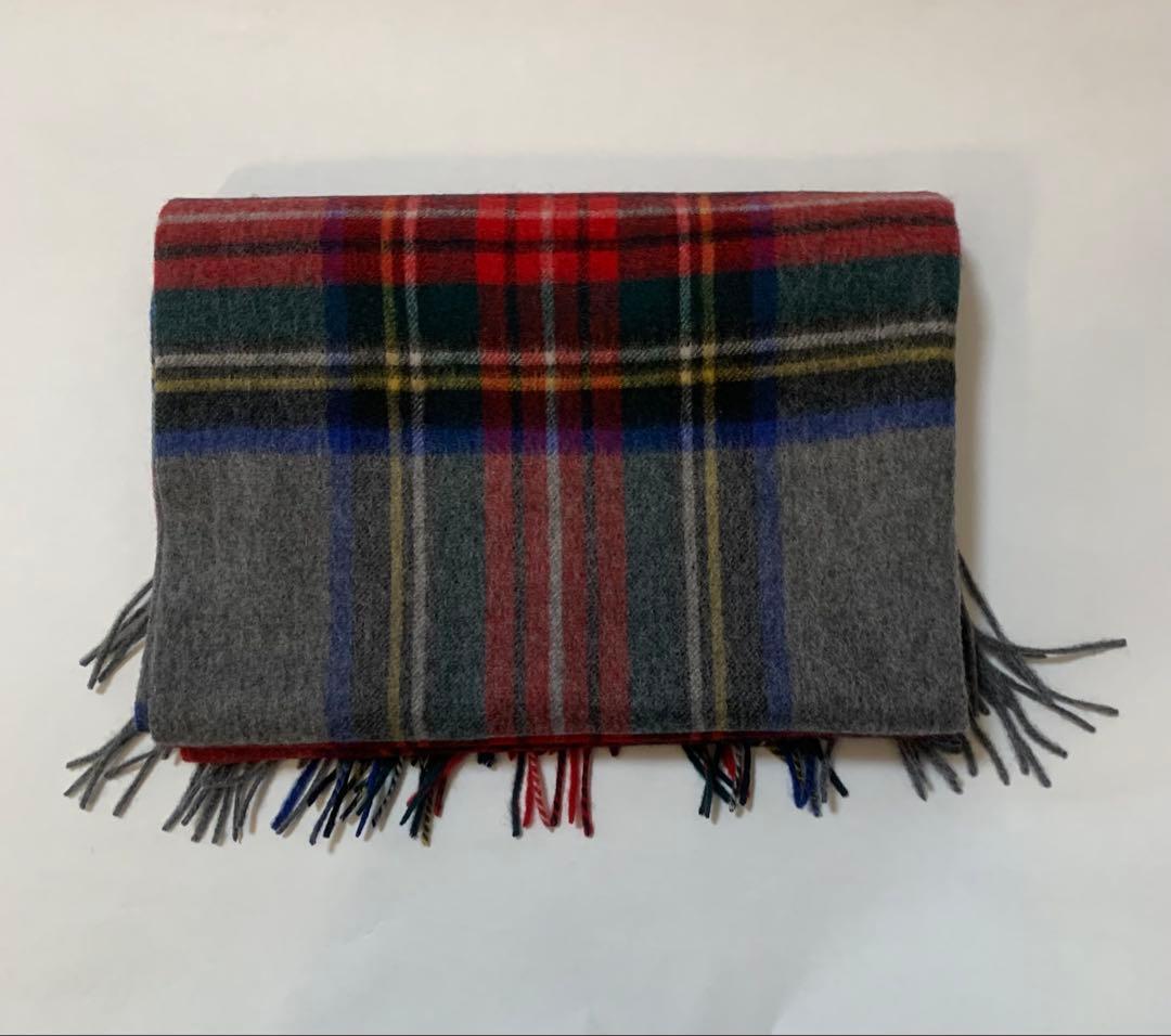 ま*ぺ様 JOHNSTONS ジョンストンズ マフラー 大判タータンチェック男女