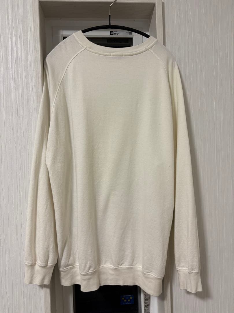 COMOLI コットンシルク 長袖クルー　SMOKE WHITE オフホワイト