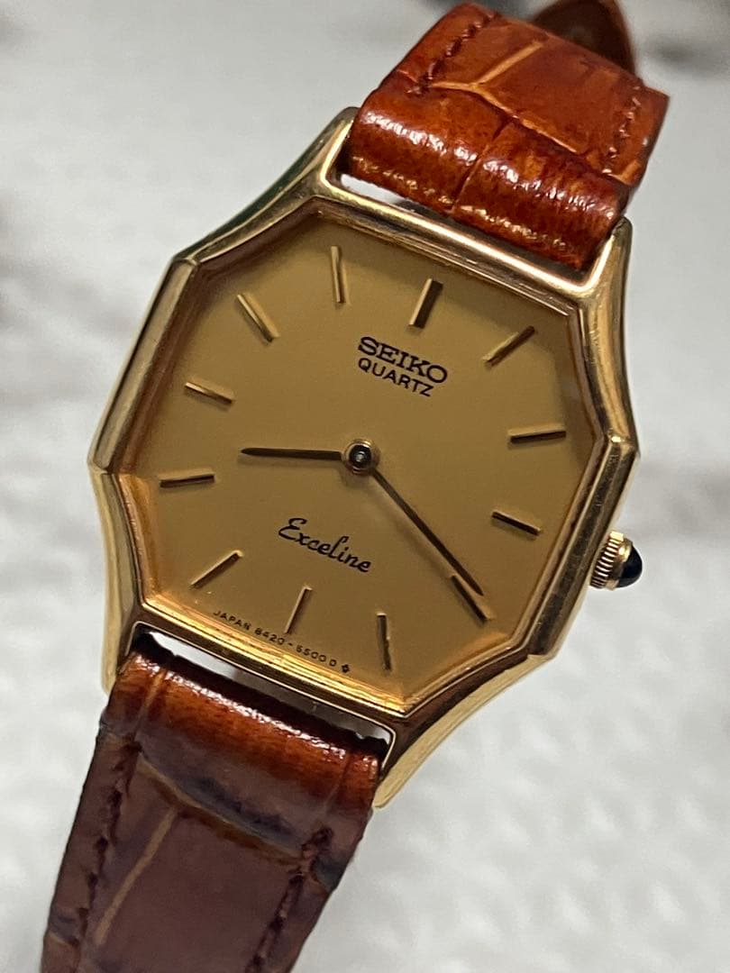 ★SEIKO Exceline。ドレスウォッチブランド。SGP30(オクタゴン）