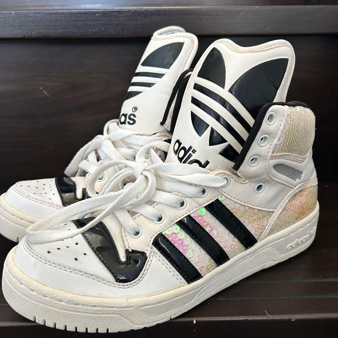 希少　アディダス ジェレミースコット スニーカー ハイカット ビッグロゴ