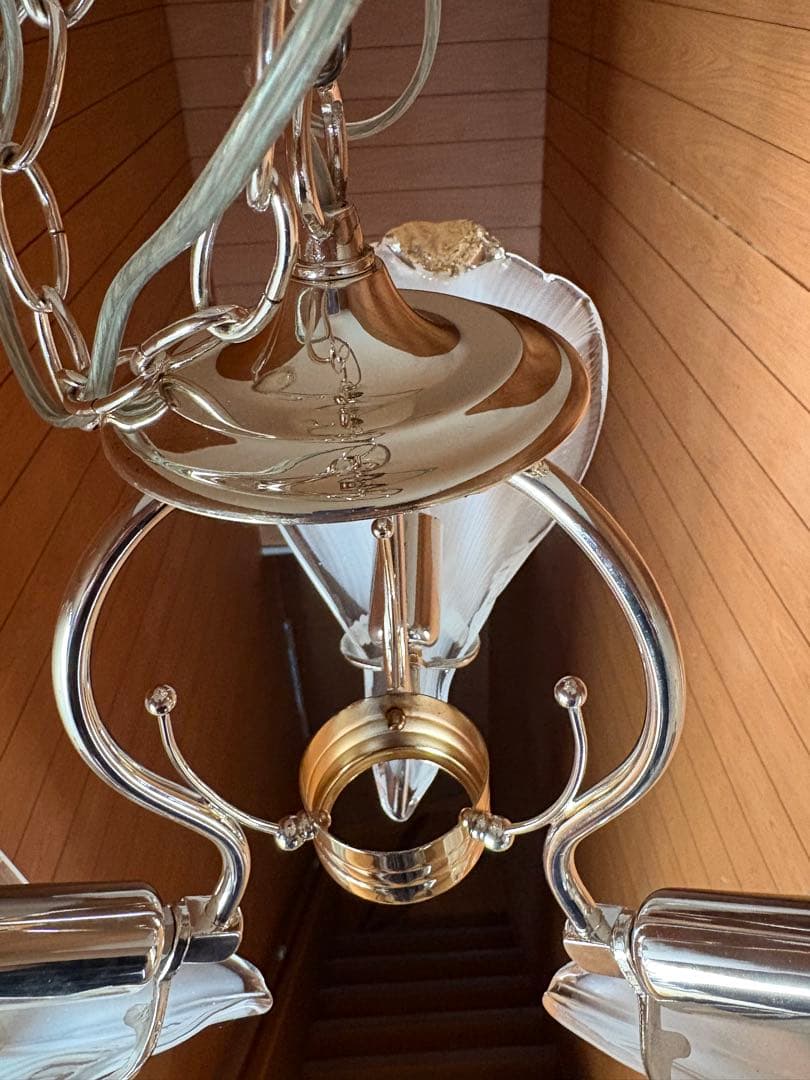 瀧住電機工業 タキズミ 3連シャンデリア 羽根シェード