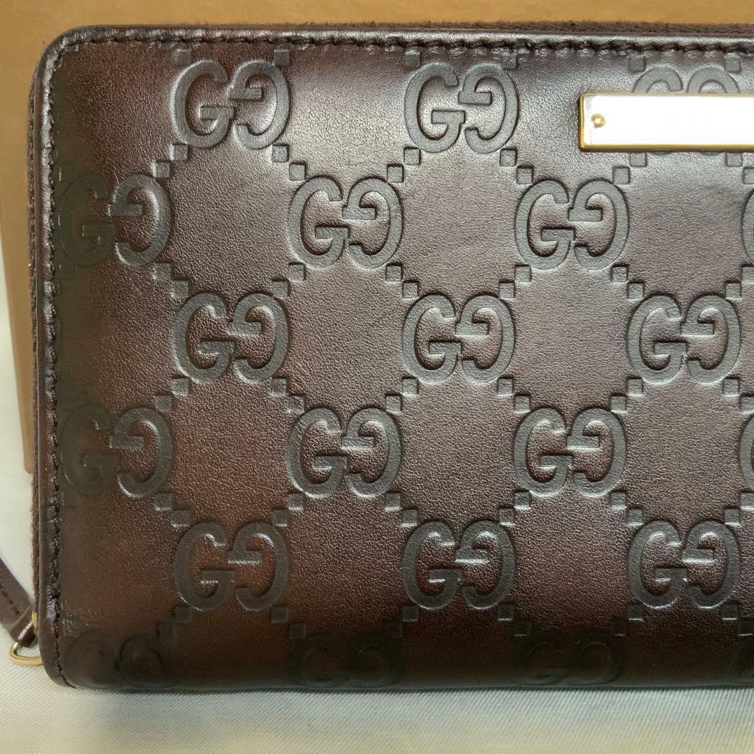 GUCCI ダークブラウン GGパターン 長財布