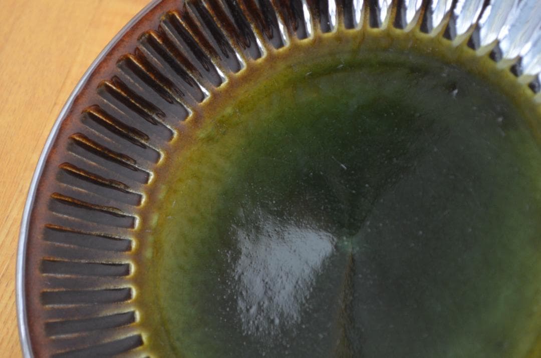 ゲフレ●KOSMOS/コスモス●19cmプレート3枚 オリーブ/グリーン