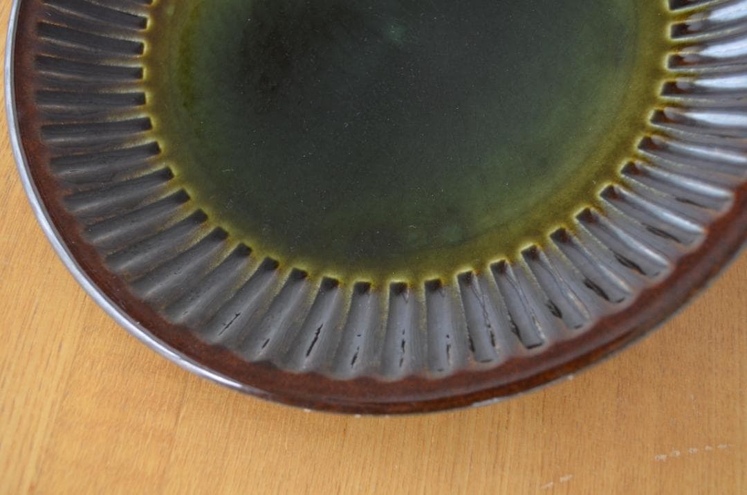 ゲフレ●KOSMOS/コスモス●19cmプレート3枚 オリーブ/グリーン