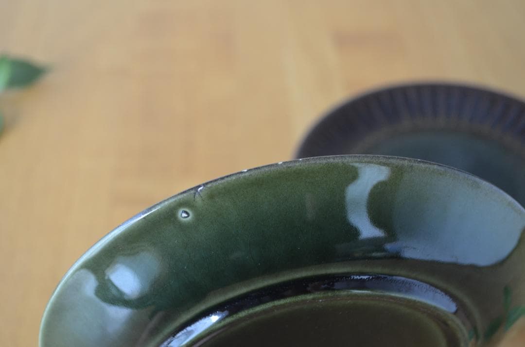 ゲフレ●KOSMOS/コスモス●19cmプレート3枚 オリーブ/グリーン