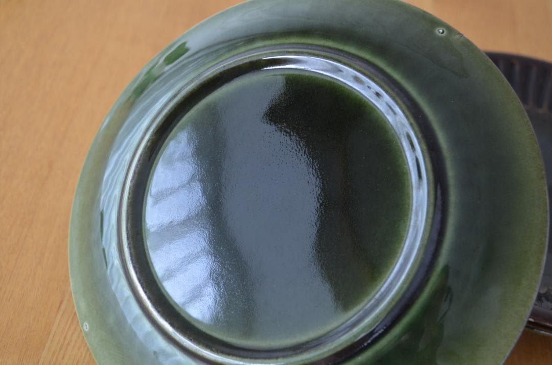 ゲフレ●KOSMOS/コスモス●19cmプレート3枚 オリーブ/グリーン