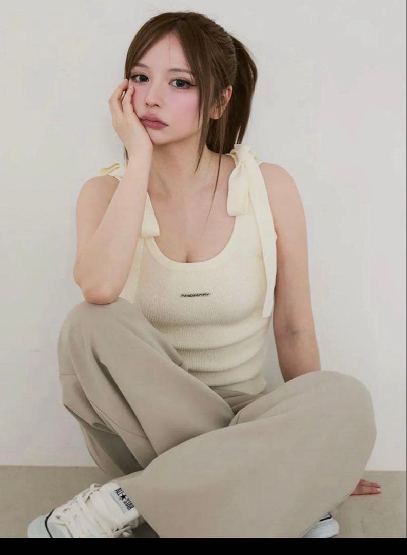 新品andmary Avrill ribbon tops