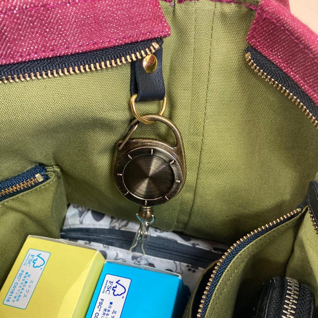 デニム✖︎本革　2wayリュック　がま口　ハンドメイド　オーダー