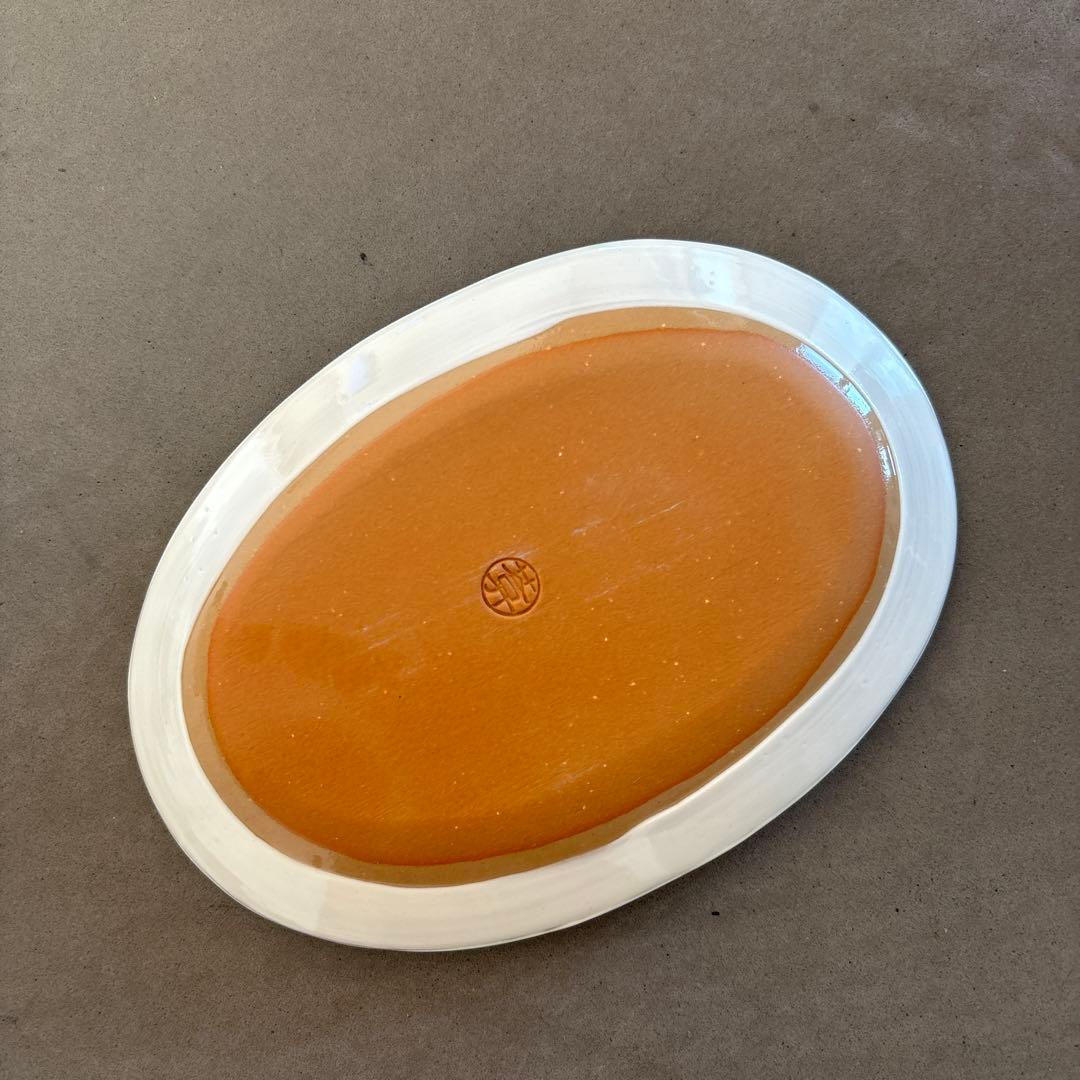 《ほぼ新品》美品【陶葊】京焼　清水焼　白掛彩草花　色絵付け　皿　鉄線　陶あん