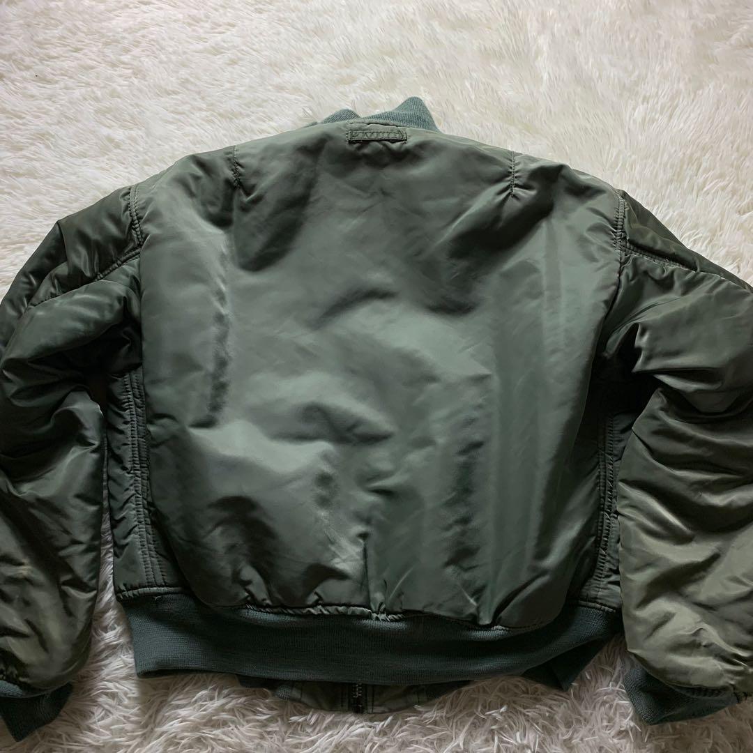 【雰囲気抜群】SCHOTT フライトジャケット MA-1 カーキ L USA製