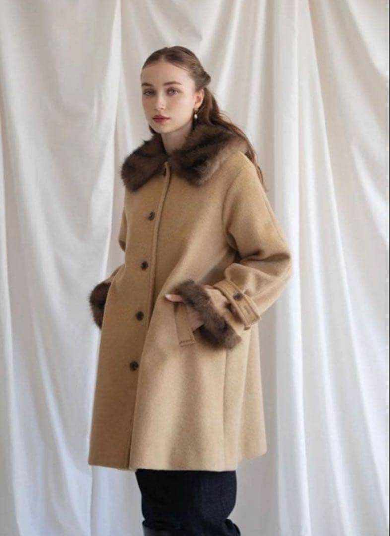 ジャケット・アウター Acka. fur flare middle coat size1