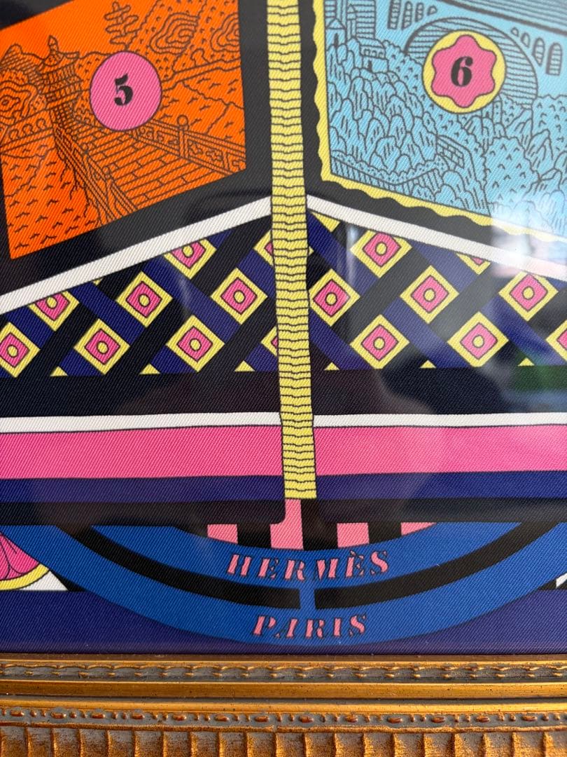 niko さま用　エルメス　額装63マスの世界旅行　カレ90 インテリア