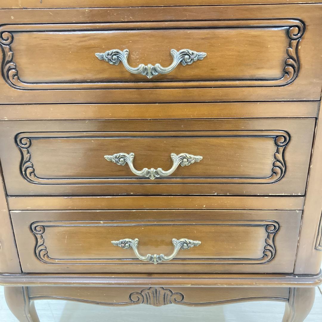 イタリア　クラシック　猫脚　7段チェスト　スリム