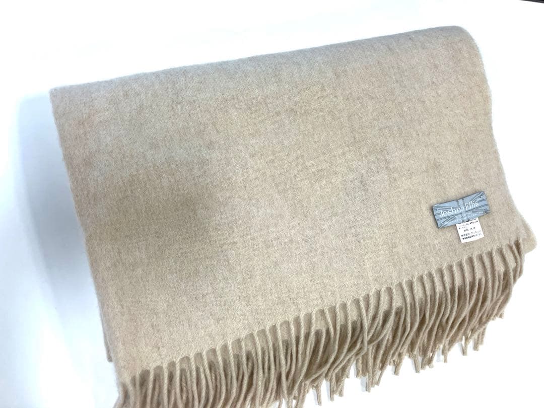 カシミヤ100% 無染色　ジョシュアエリス　大判ストール　アンダイド　ナチュラル