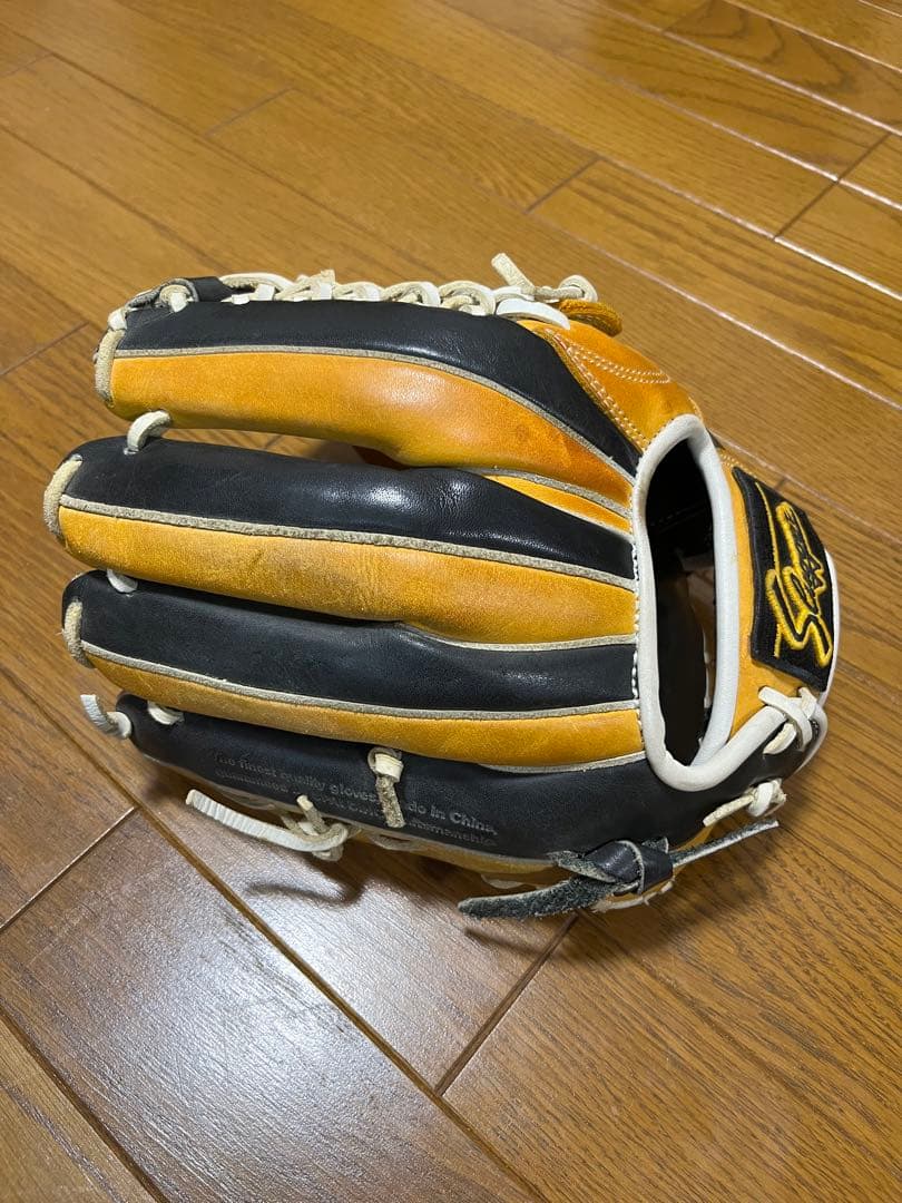 軟式グローブ オレンジ/黒