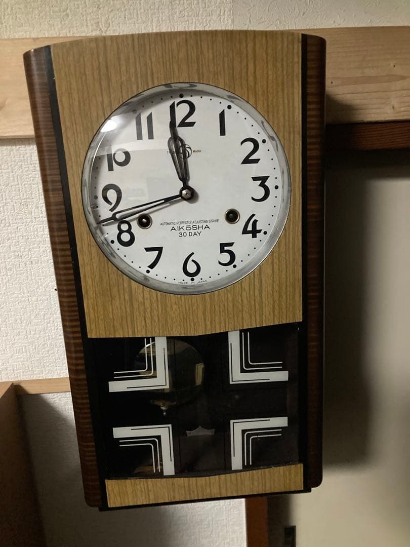 愛工舎 30DAY巻 アンティーク柱時計 稼働中