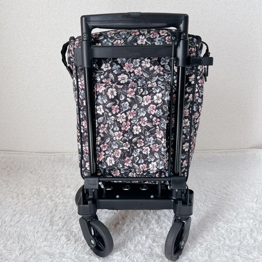 美品✨島製作所 ショッピングカート　サイドカー　メロディスムーズST 花柄　軽量