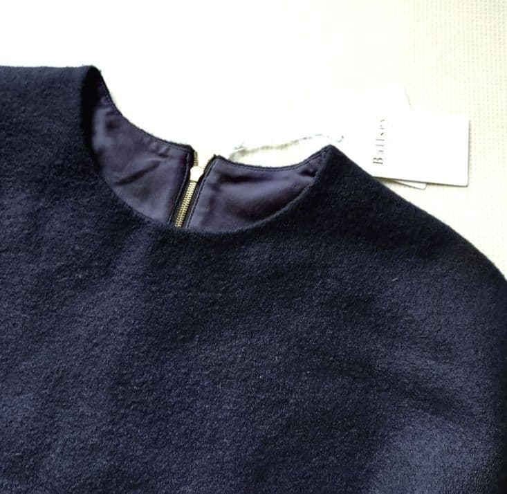 【新品】Ballsey ボールジィ 圧縮 ウール プルオーバー 36 ネイビー
