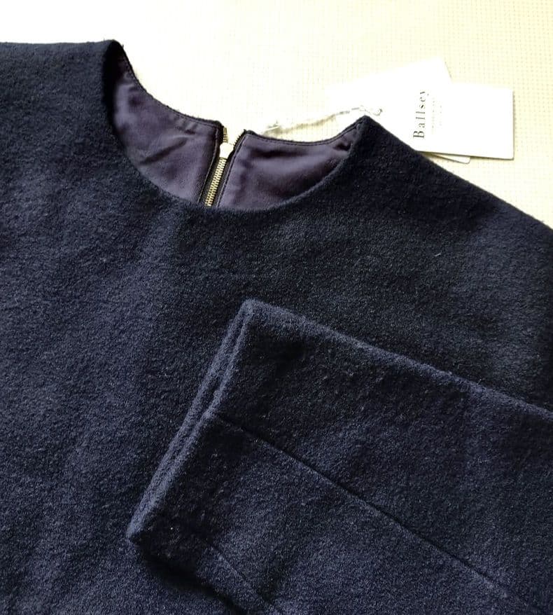 【新品】Ballsey ボールジィ 圧縮 ウール プルオーバー 36 ネイビー