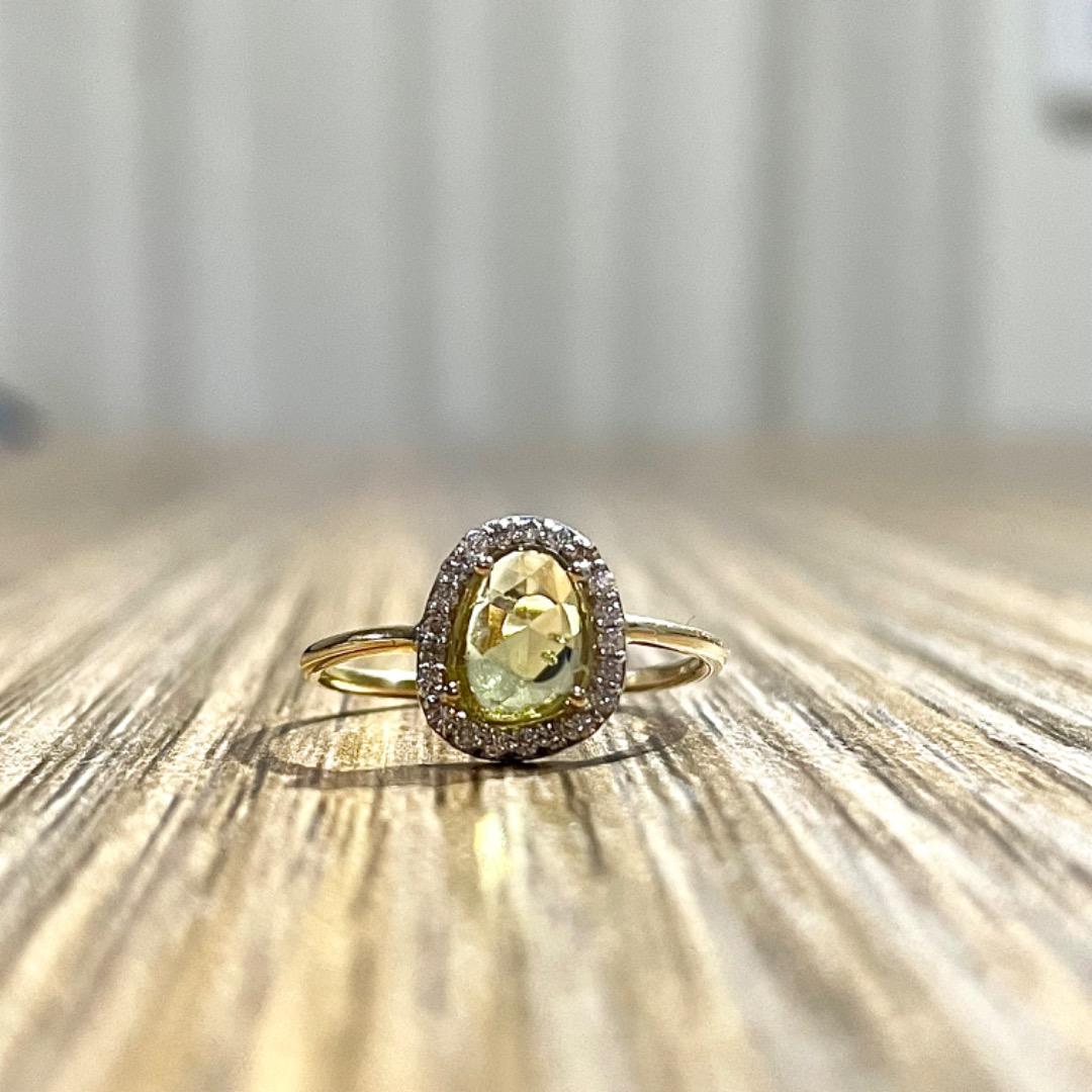 イエローサファイア　サファイア　天然石　天然石リング　K10 リング　ジュエリー