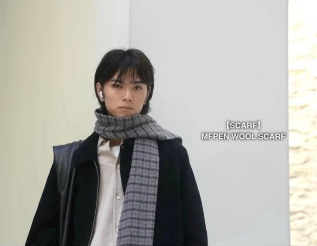 【MFPEN herreekvipering】WOOL SCARF / BLUE