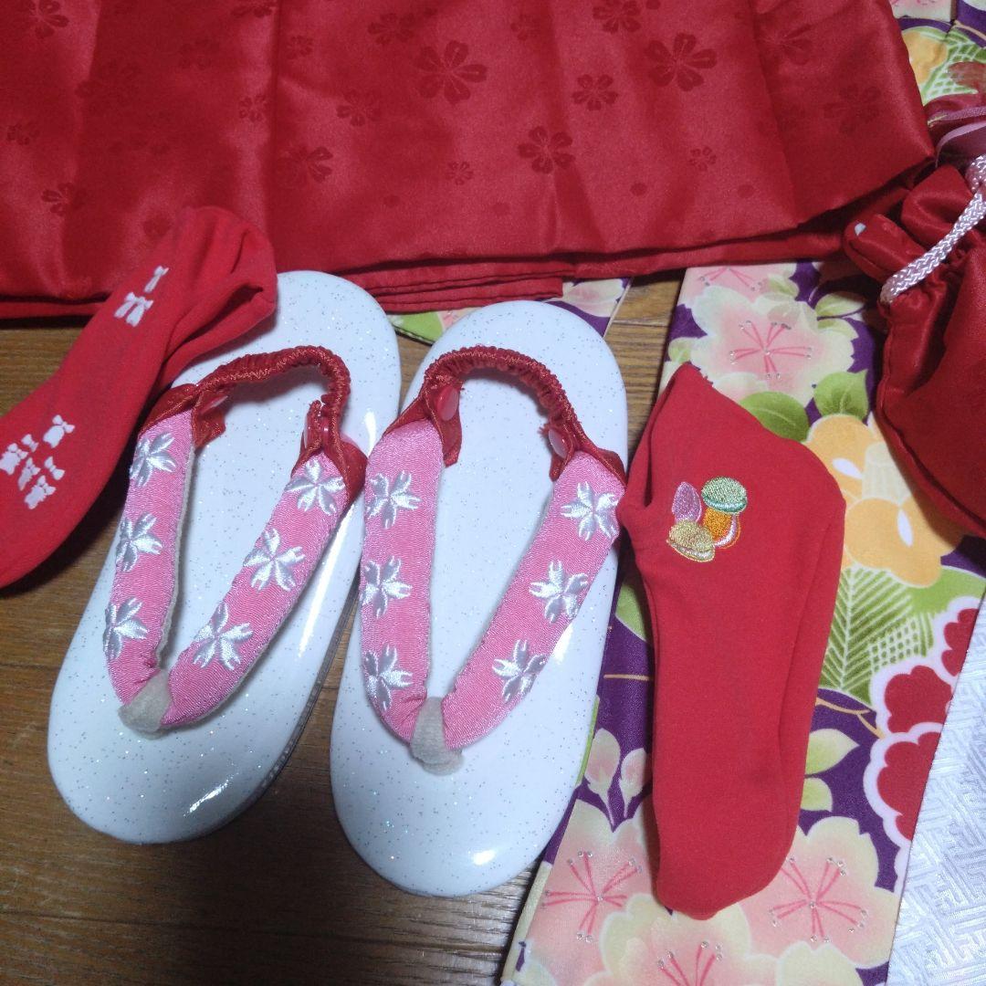 美品★小町KIDS★三歳★紫＆ピンク★被布フルセット