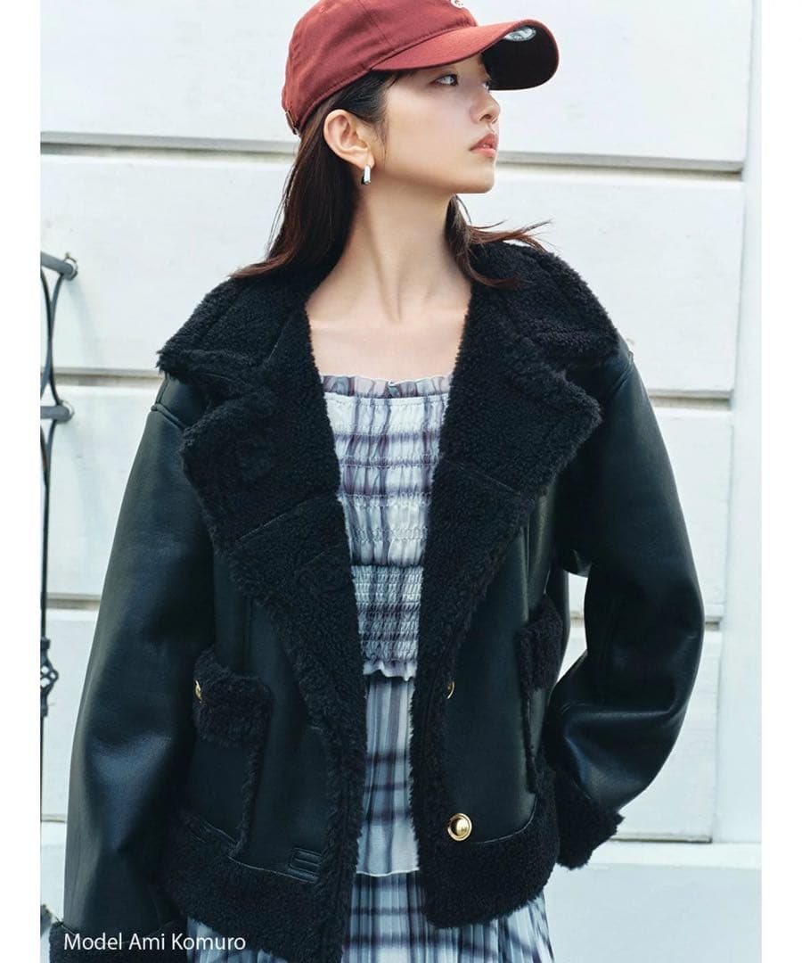 snidel 【WEB限定/ボアコレクション】金ボタンバリエジャケット