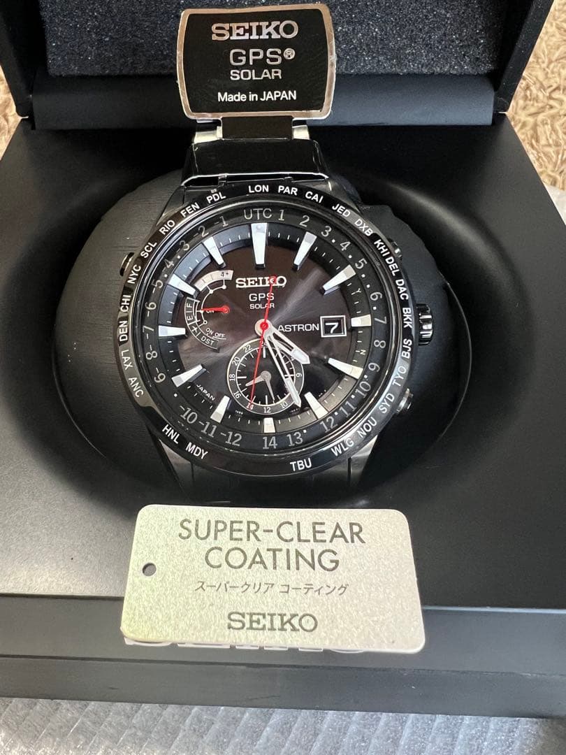 SEIKO ASTRON GPS SOLAR 日本製　 稼働　 美品　赤秒針！