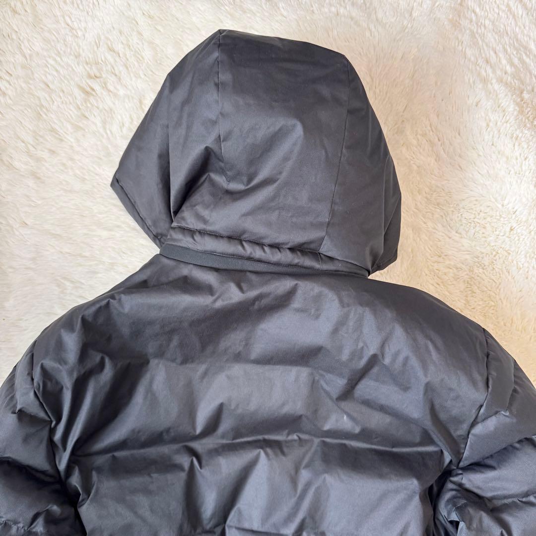 美品adidas ベンチコート　ダウンコート 黒 ストライプ L ダウン