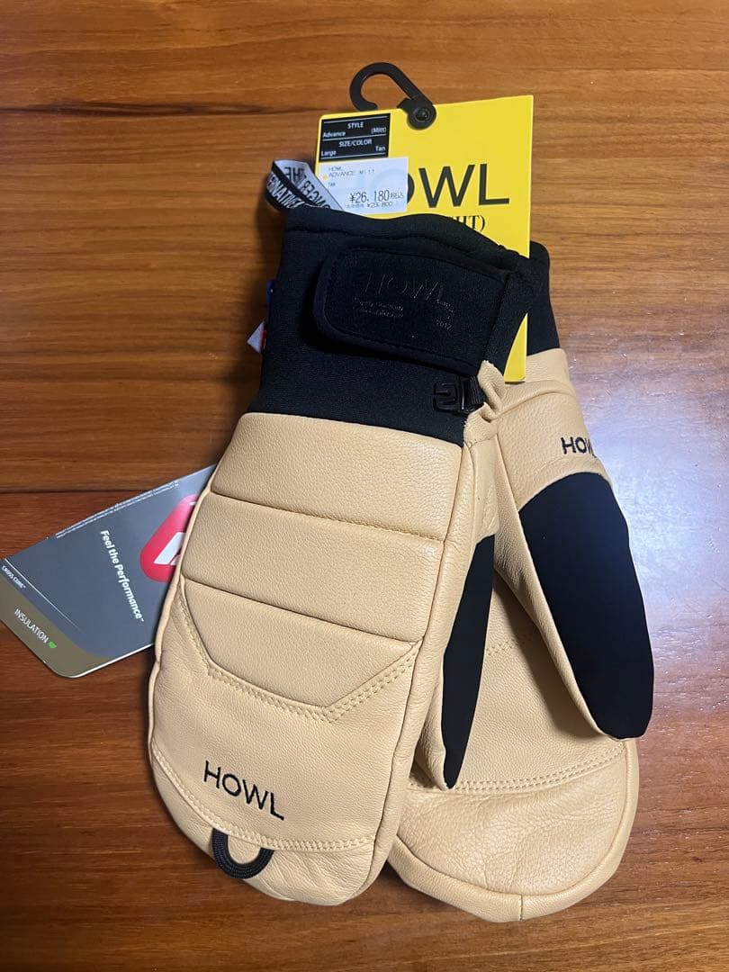 新品 定価26180円 HOWL ADVANCE ベージュ ミトングローブ