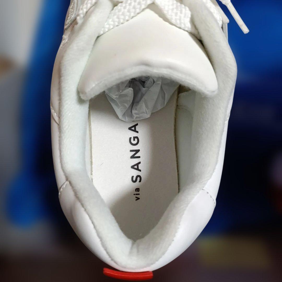 未使用 メンズ SANGACIO にゅ スニーカー27cm 赤 白