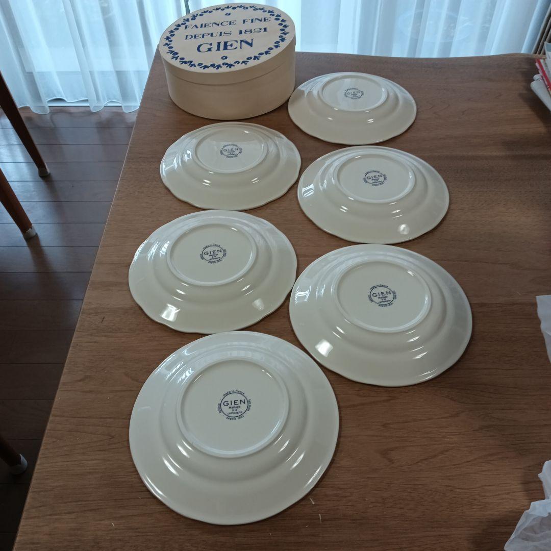 Gien 装飾的な皿 6枚セット