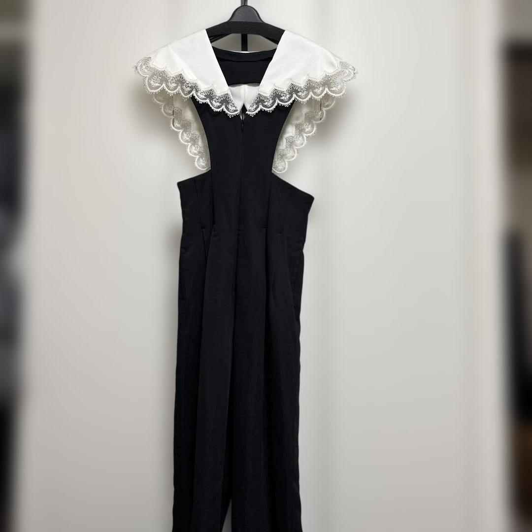 サロペット・オーバーオール・オールインワン FETICO EMBROIDERY COLLAR JUMPSUIT