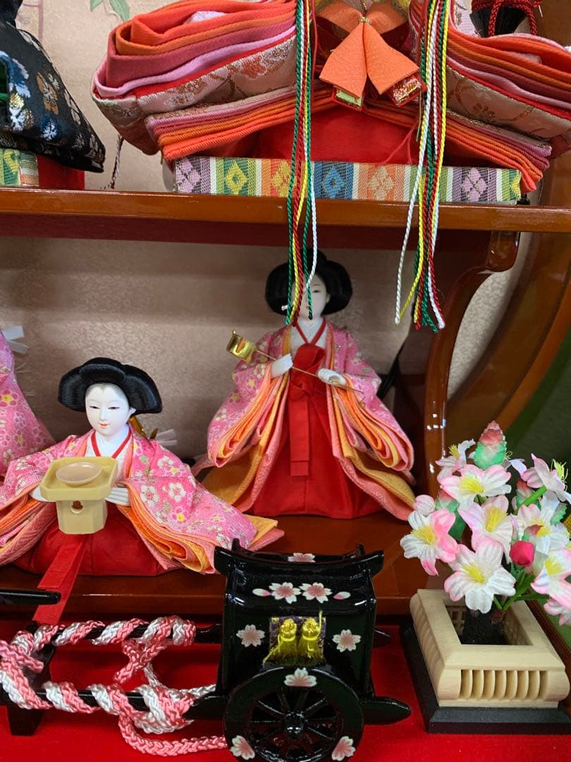 お雛様　円形アクリルケース　難あり