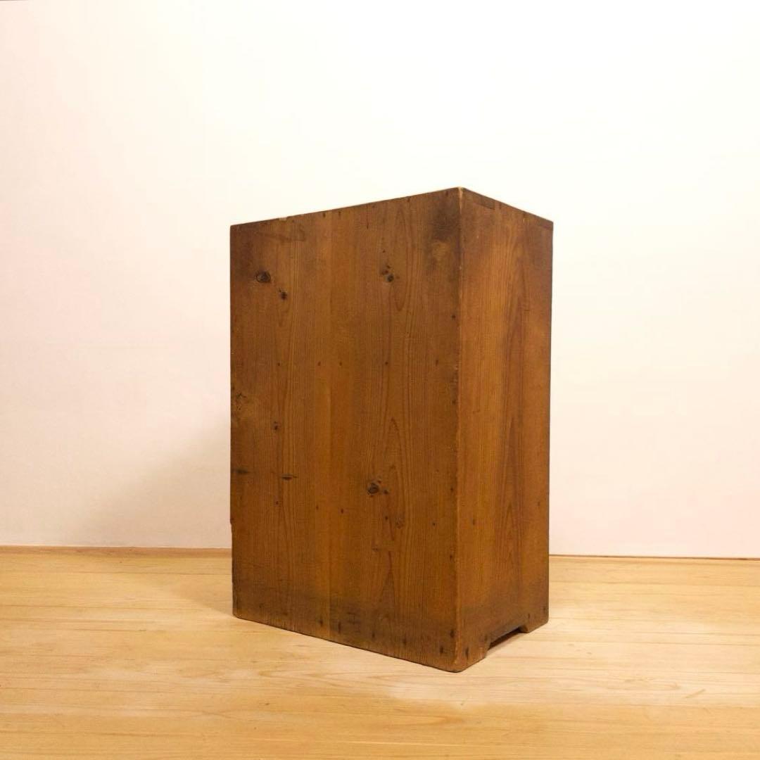 引き出し付き　木製　収納棚　古道具　古家具　和家具　ビンテージ　アンティーク