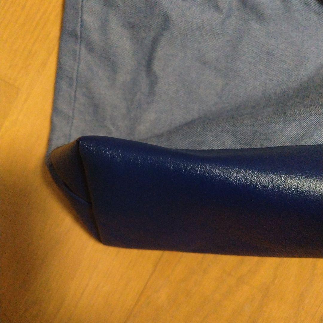 ファミリア ミニバッグ 舟型 デニムバッグ ネイビー