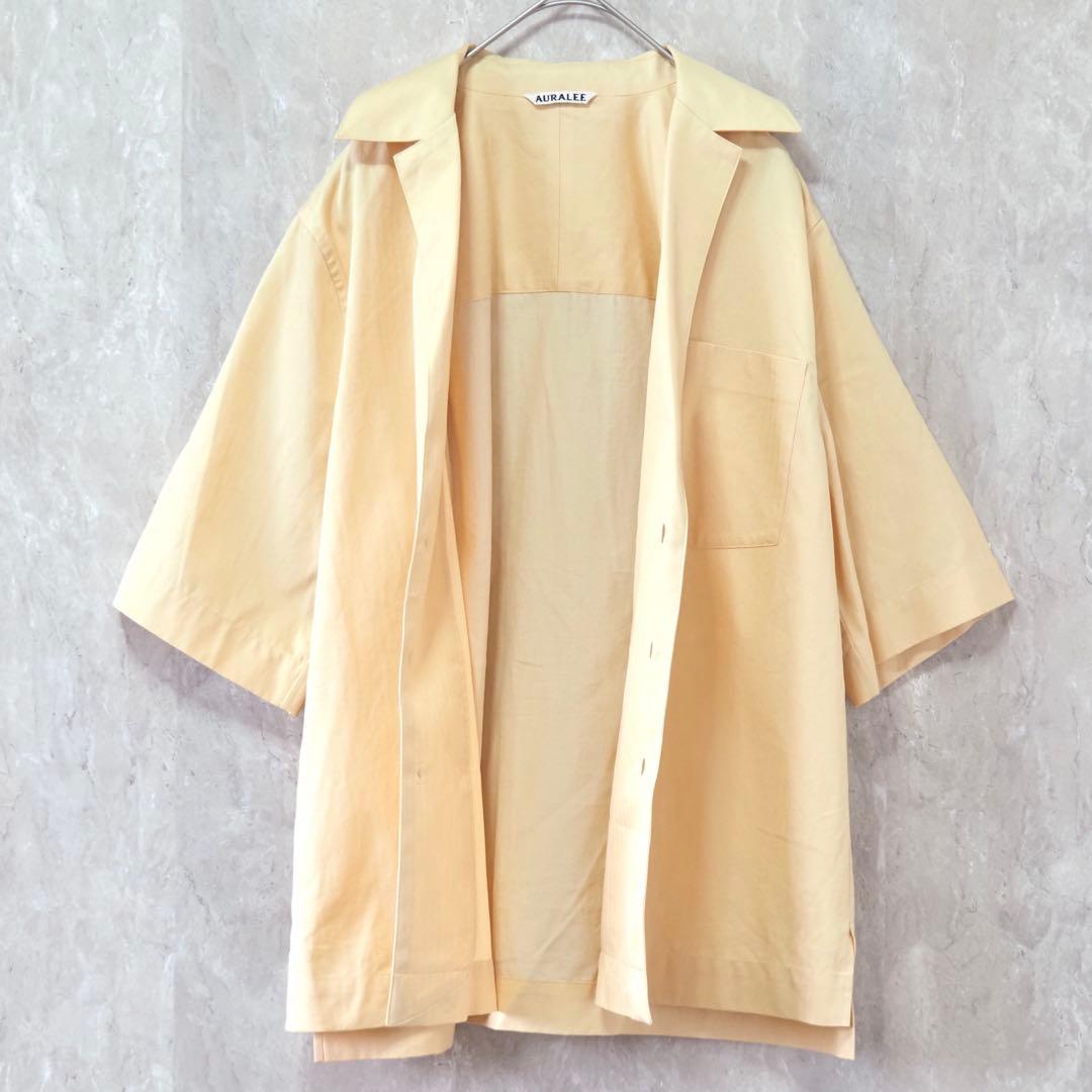 トップス AURALEE WASHED FINX HALF SLEEVED SHIRTS