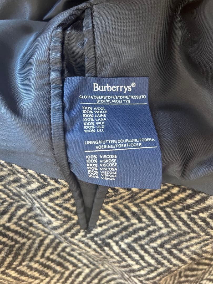 t*s様 バーバリー 一枚袖 ヘリンボーン コート ツイード ダブル コート 英