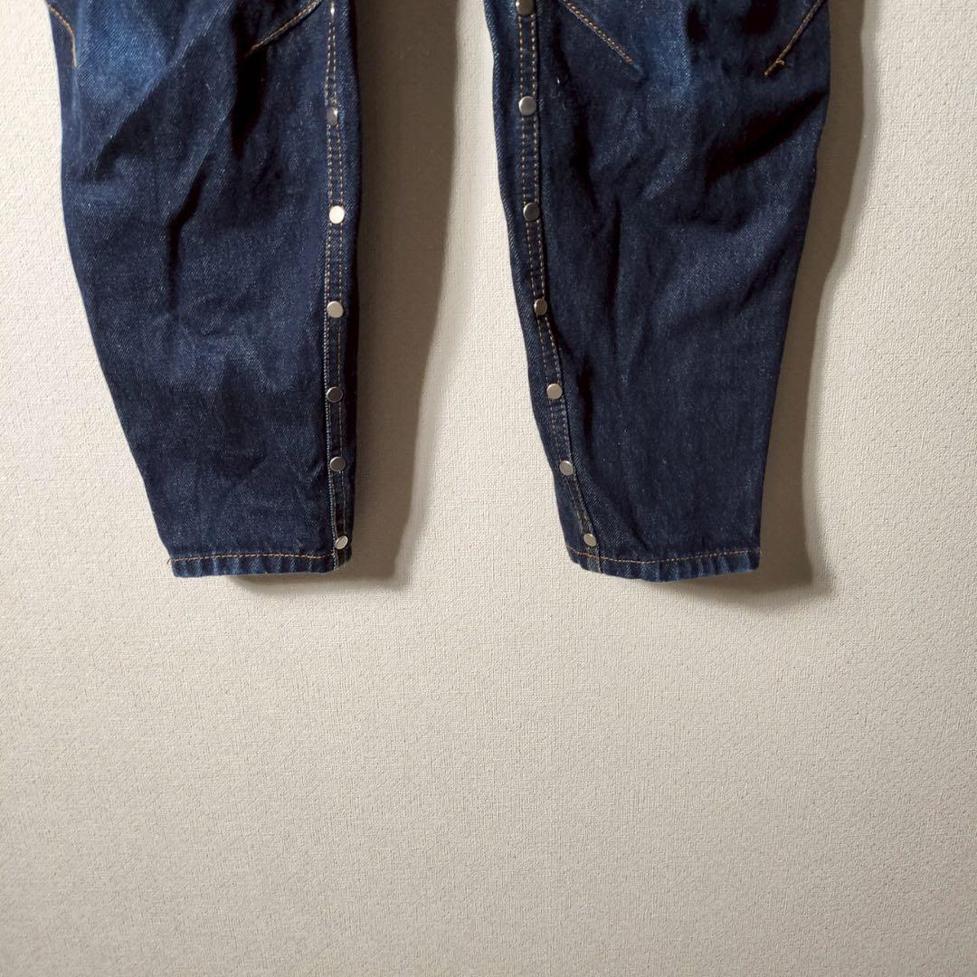 Dries van noten スタッズ バイカー デニムパンツ サイドジップ