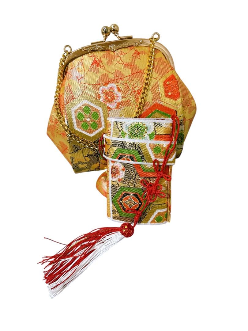 本格正絹♡七五三　7歳　女の子　フルセット　一式　赤系　ゴールド