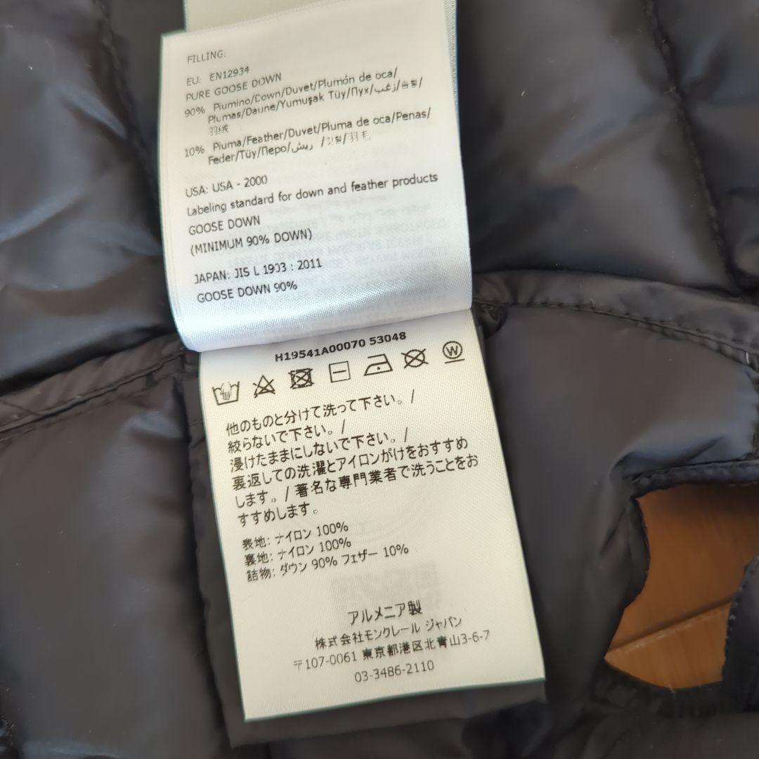 【試着のみ】MONCLER ダウンベスト ブラック 12A 大人も着られる