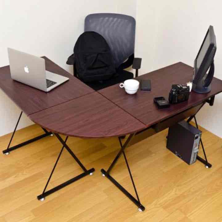 送料無料  コーナーPCデスクセット　NA/WAL