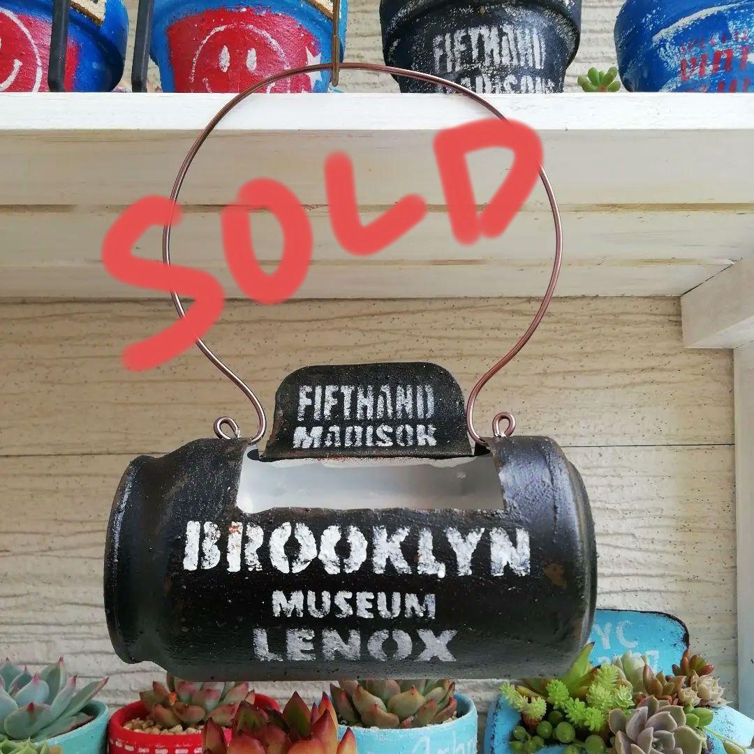 ガーデニング雑貨　リメイク缶　リメ缶　ブラック