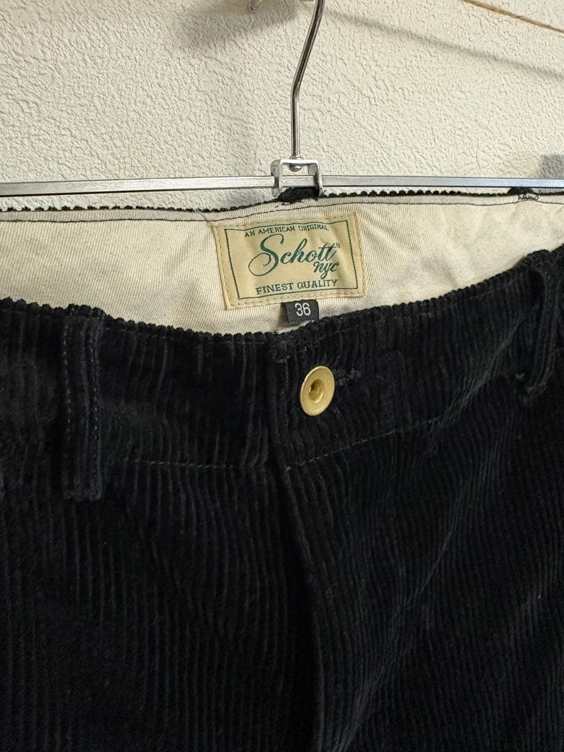 Schott 完売品コーデュロイパンツ ブラック