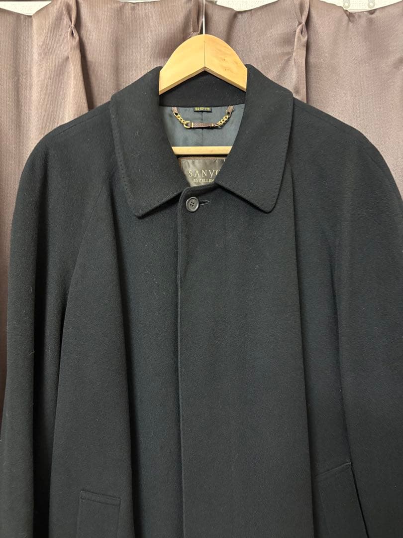SANYO ステンカラーコート　カシミヤ
