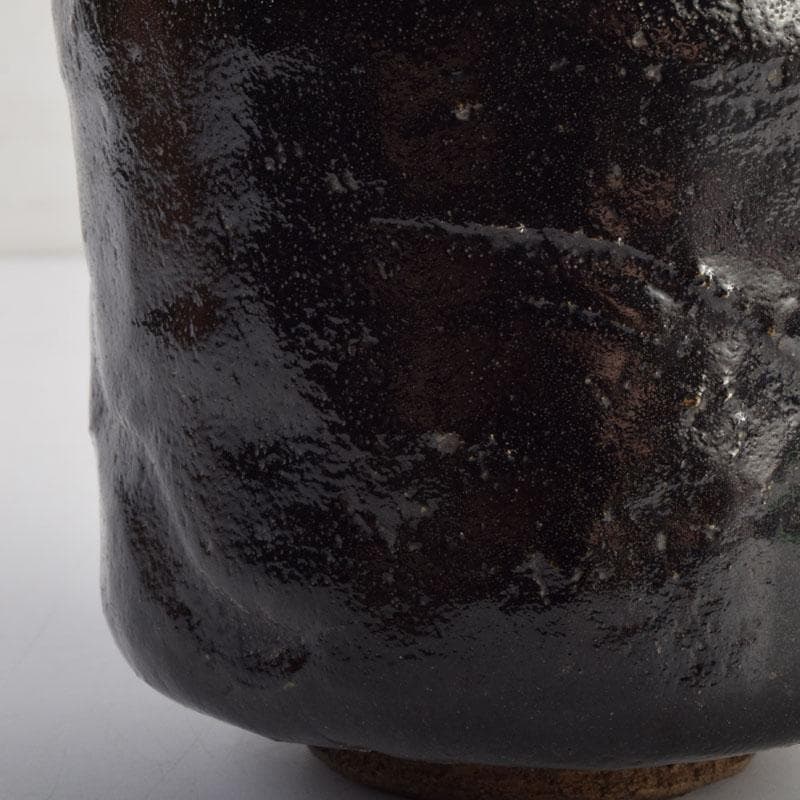 茶道具　加藤春ニ造　黒楽茶碗　遠州流　小堀宗明書付箱　C　8876