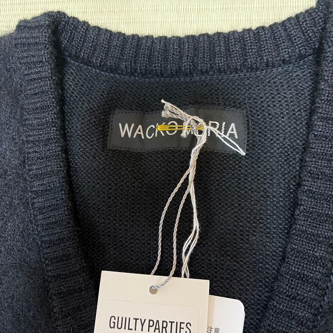 【新品】 WACKO MARIAブラック モヘアカーディガン　Mサイズ　25SS