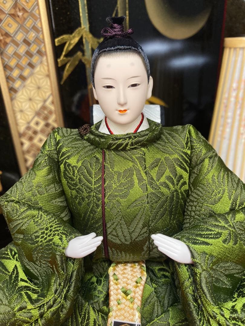 東京久月　人形師　光園作　雛人形親王飾り・伝統工芸　寄木細工・お子様名前プレート