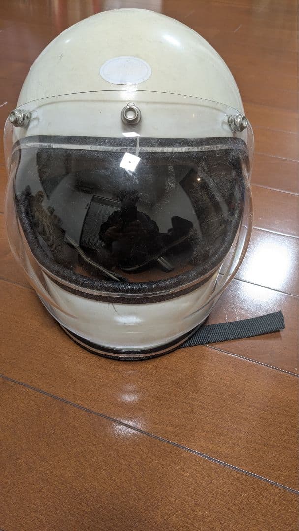 フルフェイス アイボリー　70s シールドあり　トライアンフ　ハーレー